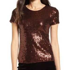 Bailey/44 Edie Sequin Tee Top Size XS
